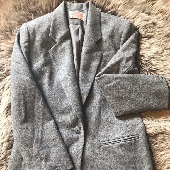 Pendleton Jackets & Blazers - Pendleton Pure Virgin Wool One Button Grey Blazer